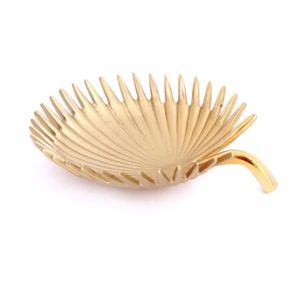 Anthropologie Palm Leaf Brass Dish